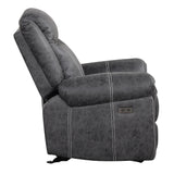 Zubaida Dark Gray  Power Motion Glider Recliner - Ornate Home
