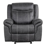Zubaida Dark Gray  Power Motion Glider Recliner - Ornate Home
