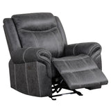 Zubaida Dark Gray  Power Motion Glider Recliner - Ornate Home