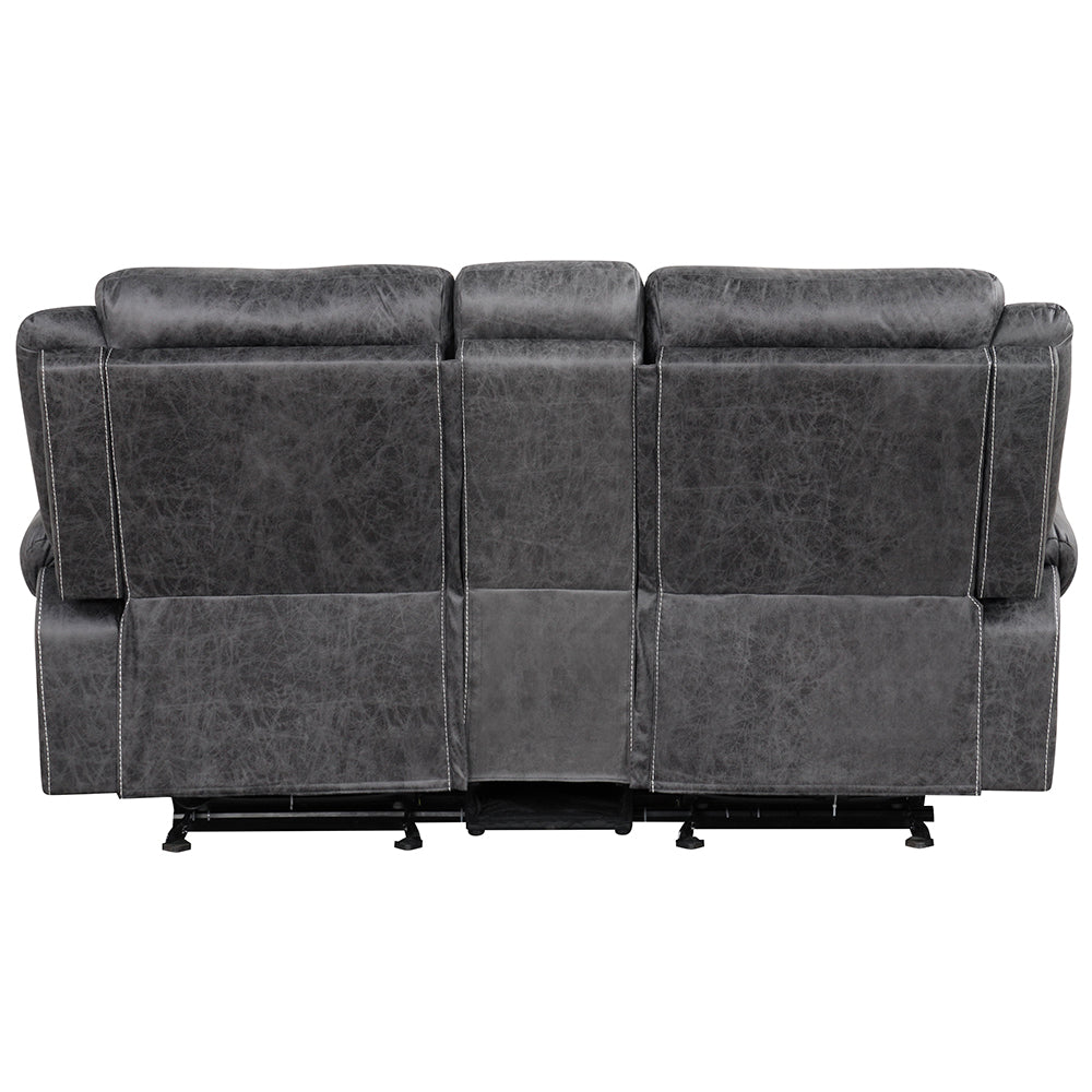 Zubaida Dark Gray  Power Motion Loveseat w/USB - Ornate Home