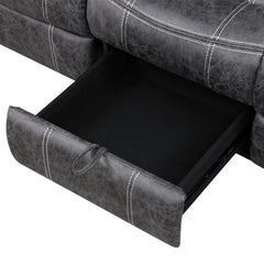 Zubaida Dark Gray  Power Motion Sofa w/Drop Down Table - Ornate Home