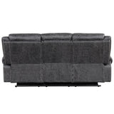 Zubaida Dark Gray  Power Motion Sofa w/Drop Down Table - Ornate Home