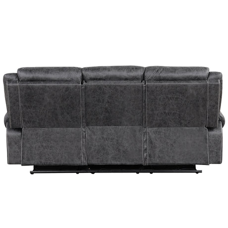 Zubaida Dark Gray  Power Motion Sofa w/Drop Down Table - Ornate Home