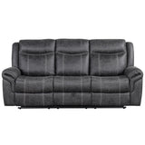 Zubaida Dark Gray  Power Motion Sofa w/Drop Down Table - Ornate Home