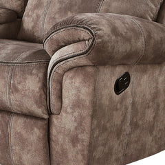 Zubaida Motion Chocolate Loveseat with Console - Ornate Home