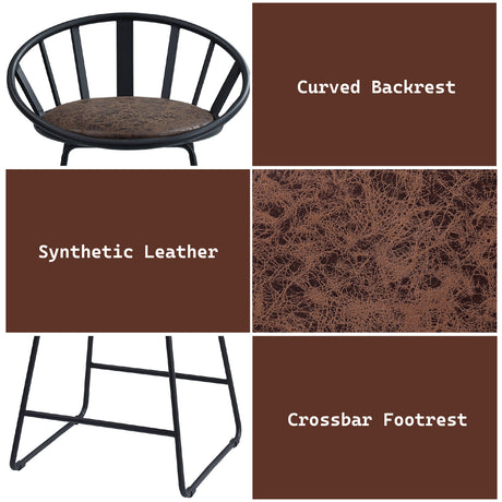 Zudora Black Counter Height Chair (Set of 2) - Ornate Home