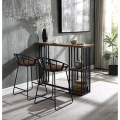Zudora Black Counter Height Chair (Set of 2) - Ornate Home