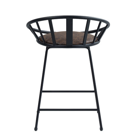 Zudora Black Counter Height Chair (Set of 2) - Ornate Home