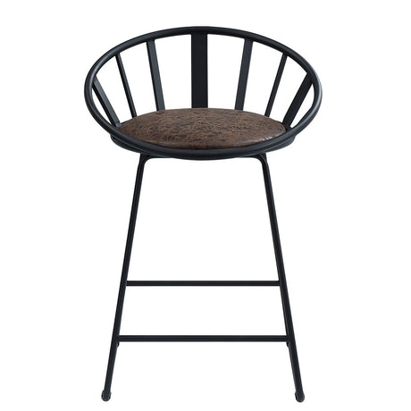 Zudora Black Counter Height Chair (Set of 2) - Ornate Home