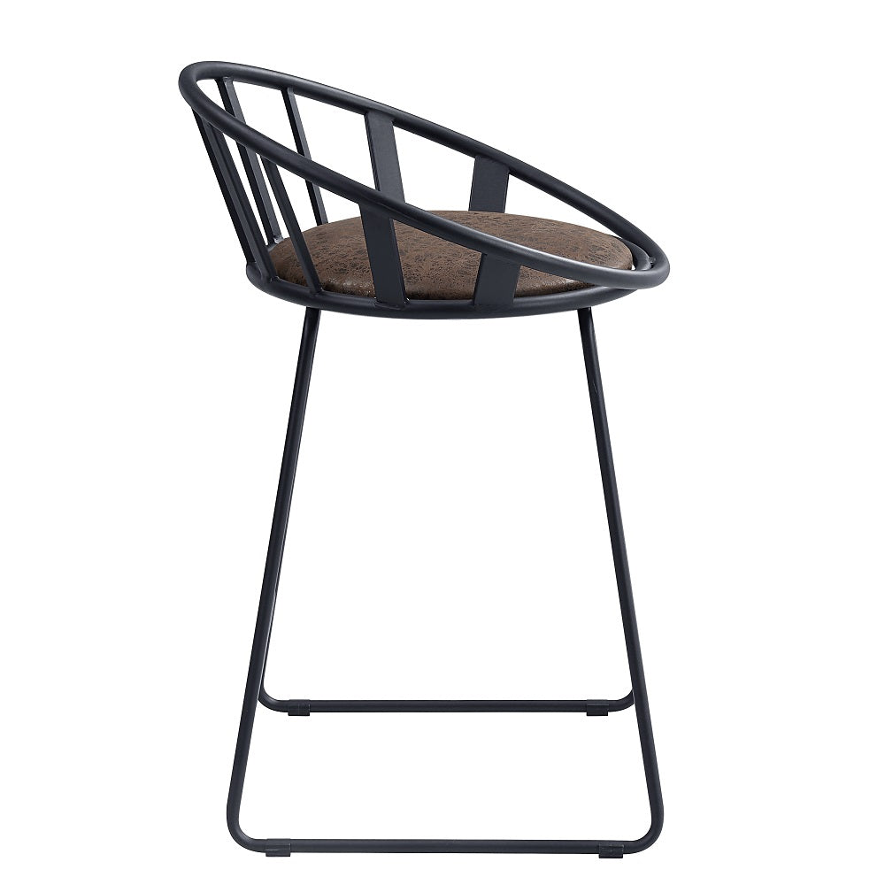 Zudora Black Counter Height Chair (Set of 2) - Ornate Home