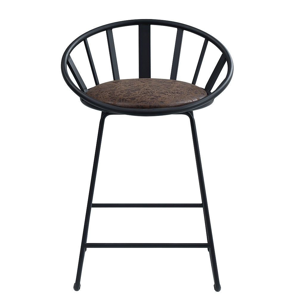 Zudora Black Counter Height Chair (Set of 2) - Ornate Home