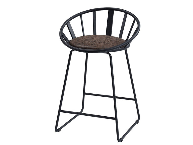 Zudora Black Counter Height Chair (Set of 2) - Ornate Home