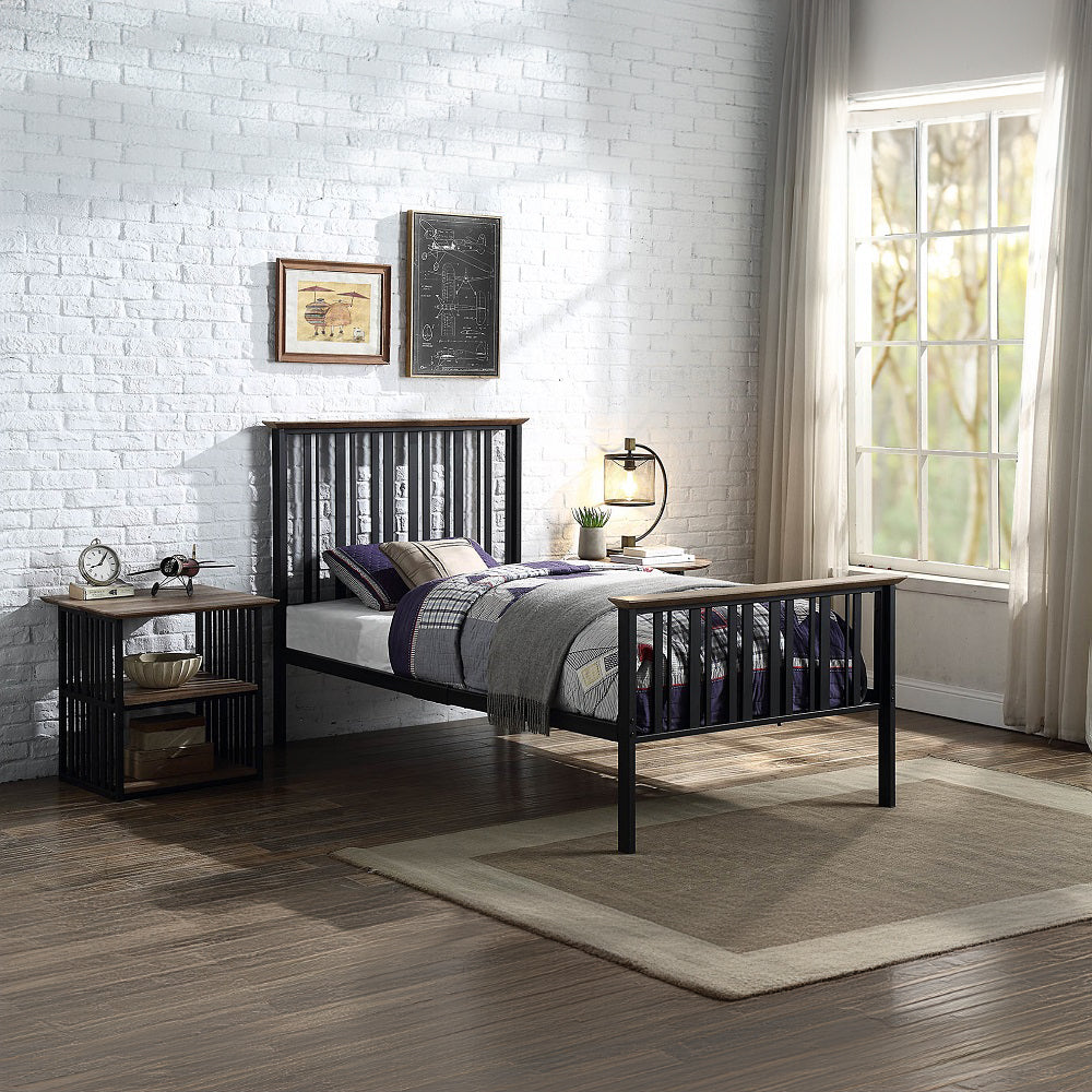 Zudora Oak Twin Bed - Ornate Home