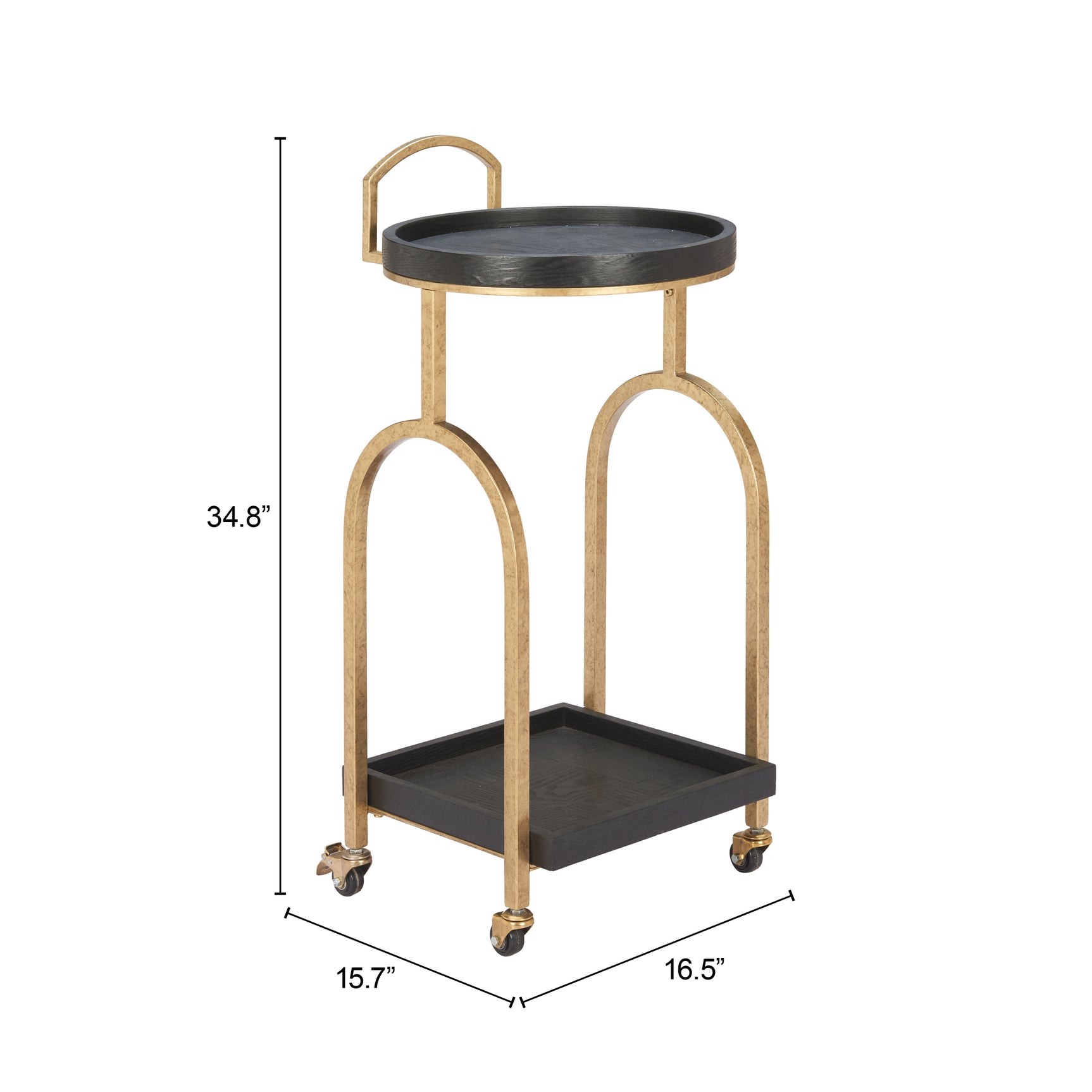 Zukei Black Bar Cart - Ornate Home