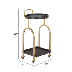 Zukei Black Bar Cart - Ornate Home