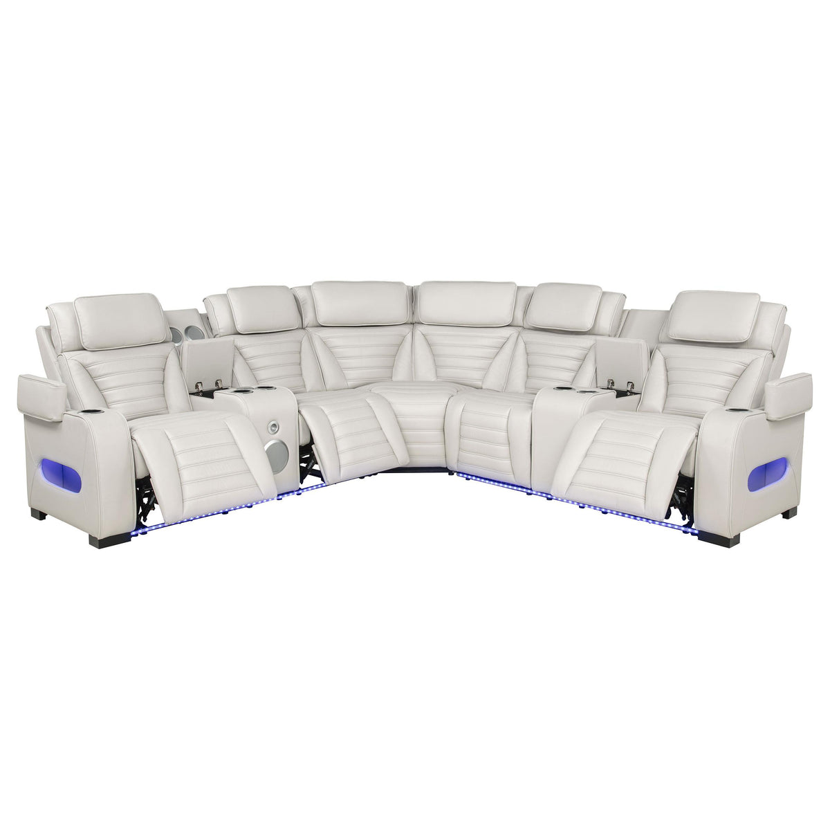 Zuma Beige HP0426 Power2 Reclining Sectional 3 Pc Set - Ornate Home