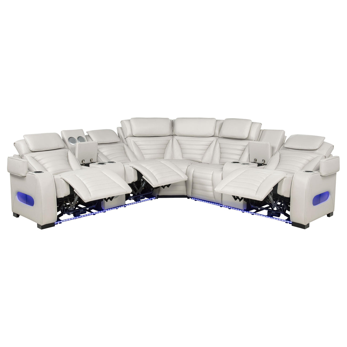 Zuma Beige HP0426 Power2 Reclining Sectional 3 Pc Set - Ornate Home