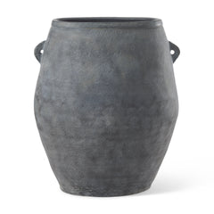 Zuma Dark Gray Ceramic Floor Vase - Ornate Home