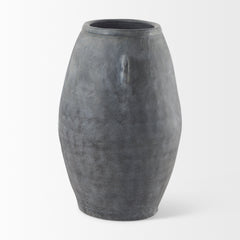 Zuma Dark Gray Ceramic Floor Vase - Ornate Home