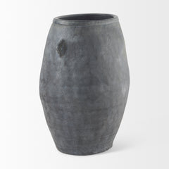 Zuma Dark Gray Ceramic Floor Vase - Ornate Home