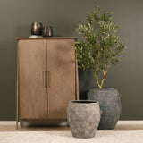 Zuma Dark Gray Ceramic Floor Vase
