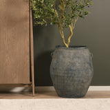 Zuma Dark Gray Ceramic Floor Vase
