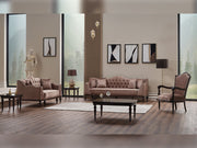 Zumrut Lux Light Brown 3-pieces (Sofa & Loveseat & Chair) Living Room Set - Ornate Home