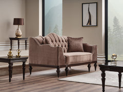 Zumrut Lux Light Brown 3-pieces (Sofa & Loveseat & Chair) Living Room Set - Ornate Home
