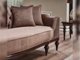 Zumrut Lux Light Brown Stationary Sofa