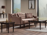 Zumrut Lux Light Brown Stationary Sofa