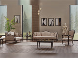 Zumrut Lux Beige 3-pieces (Sofa & Loveseat & Chair) Living Room Set