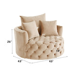 Zunyas Beige Accent Chair - Ornate Home