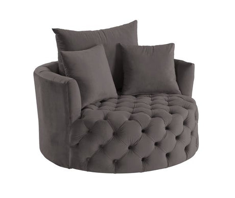 Zunyas Gray Accent Chair - Ornate Home