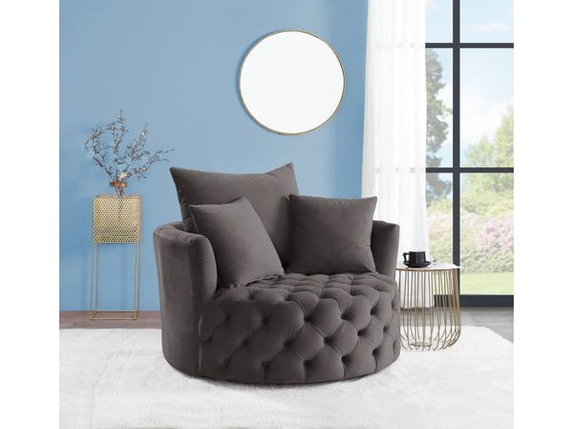 Zunyas Gray Accent Chair - Ornate Home