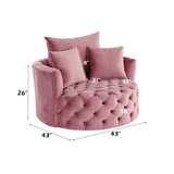 Zunyas Pink Accent Chair - Ornate Home