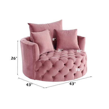 Zunyas Pink Accent Chair - Ornate Home