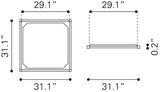 Zuo Light Gray Adjustable Shelf - Ornate Home