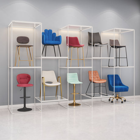 Zuo Light Gray Chair Display - Ornate Home