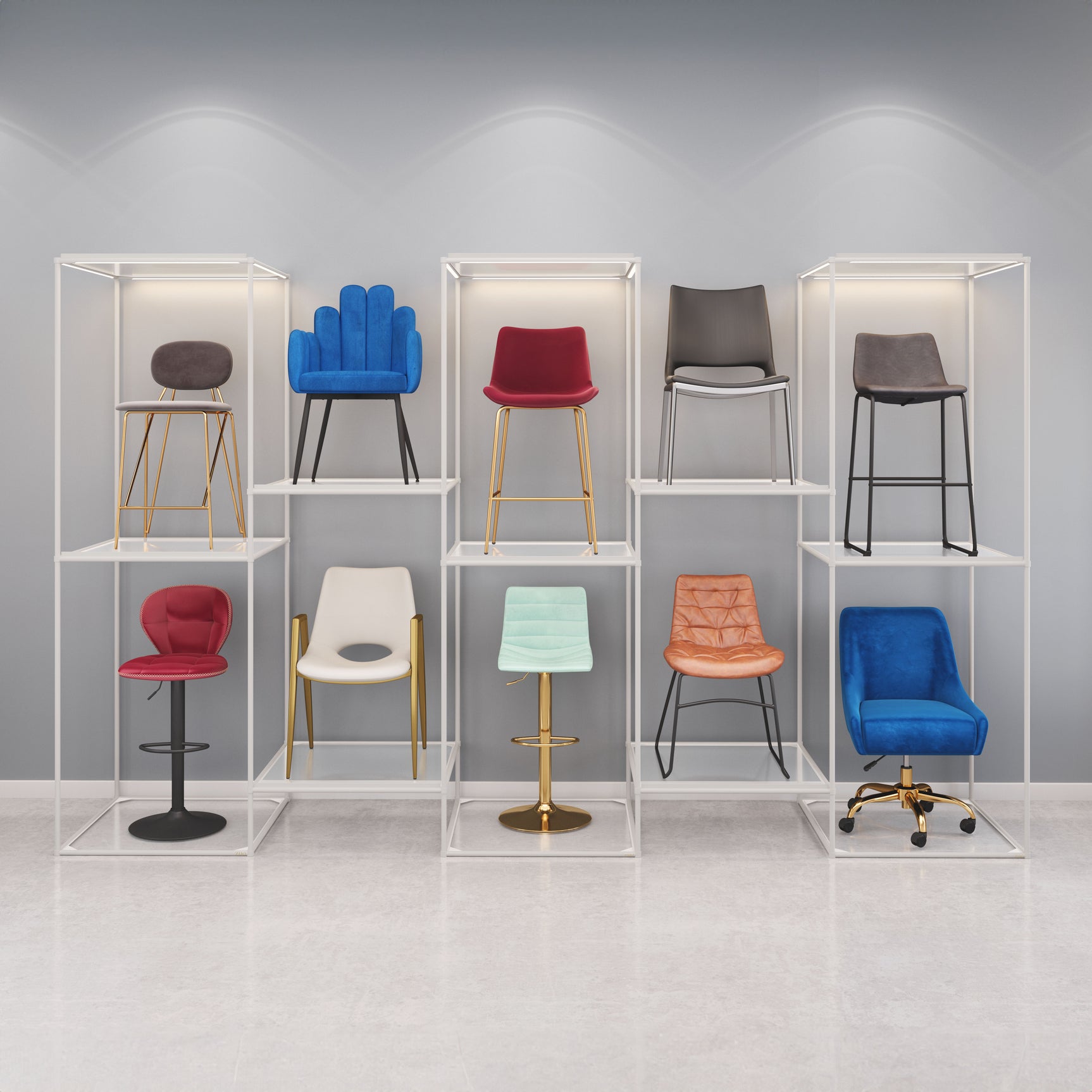 Zuo Light Gray Chair Display - Ornate Home