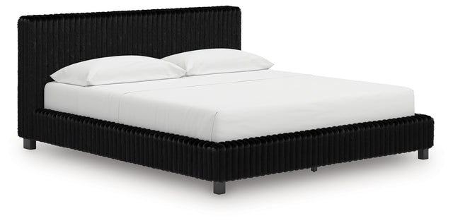 Zuraleus Black California King Upholstered Bed (Online Special Price) - Ornate Home