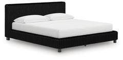 Zuraleus Black California King Upholstered Bed - Ornate Home