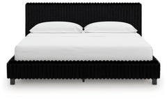 Zuraleus Black California King Upholstered Bed - Ornate Home