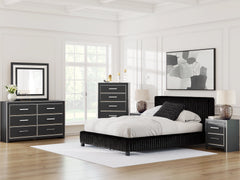 Zuraleus Black Five Drawer Chest - Ornate Home