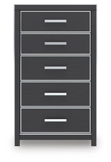 Zuraleus Black Five Drawer Chest - Ornate Home