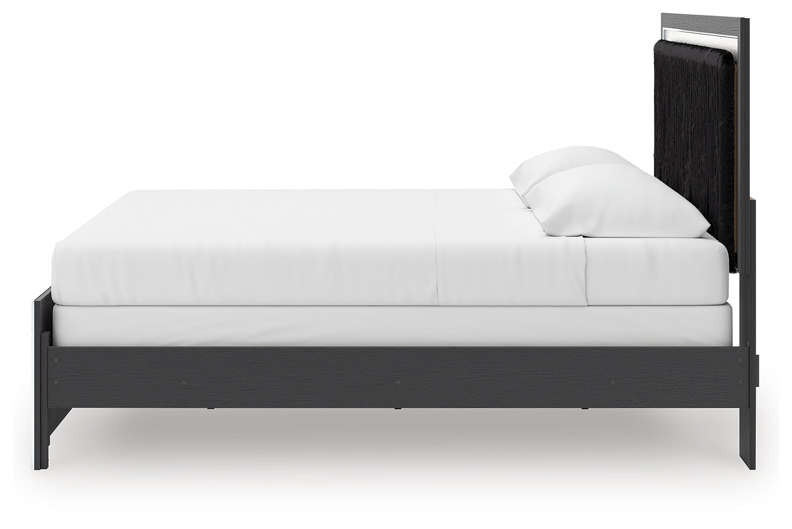 Zuraleus Black King Panel Bedroom Set with Dresser, Mirror and Nightstand - Ornate Home