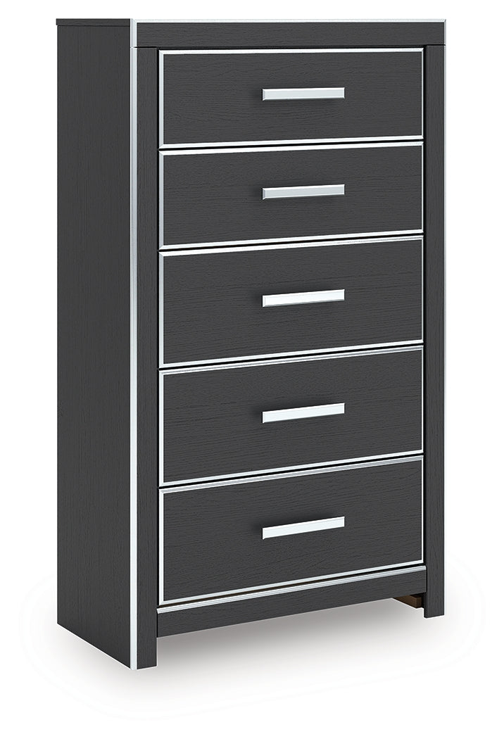 Zuraleus Black King Storage Bedroom Set with Dresser, Mirror, Chest and Nightstand (Online Special Price) - Ornate Home