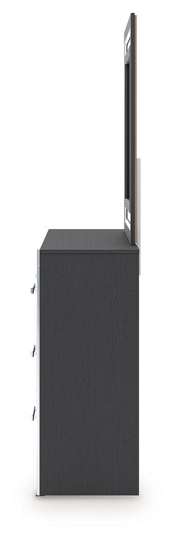 Zuraleus Black King Storage Bedroom Set with Dresser, Mirror, Chest and Nightstand - Ornate Home