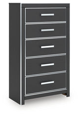 Zuraleus Black King Storage Bedroom Set with Dresser, Mirror, Chest and Nightstand - Ornate Home