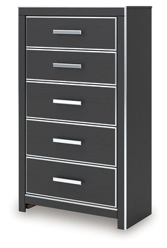 Zuraleus Black King Storage Bedroom Set with Dresser, Mirror, Chest and Nightstand - Ornate Home