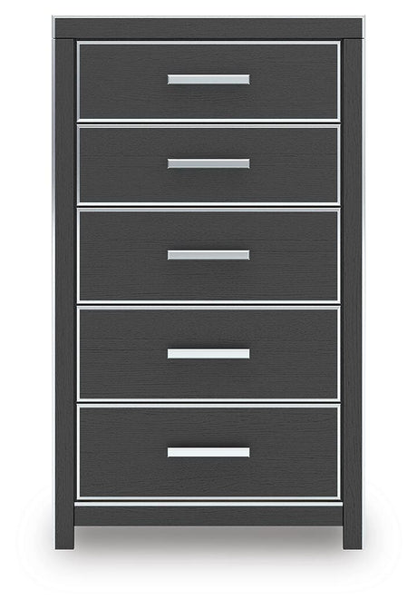Zuraleus Black King Upholstered Bed, 2 Chests and 2 Nightstands - Ornate Home